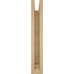 Ekena Millwork - BKTUR0352X14X22OLY01RCPR - Timberthane Faux Wood Olympic Style Bracket w/ Offset Brace, Traditional Ends, 3 1/2"W x 14"D x 22"H, Primed Tan