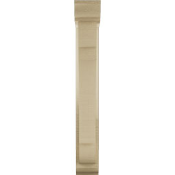 Ekena Millwork - BKTUR0352X14X26OLY01RCPR - Timberthane Faux Wood Olympic Style Bracket w/ Offset Brace, Traditional Ends, 3 1/2"W x 14"D x 26"H, Primed Tan