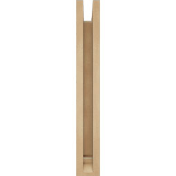 Ekena Millwork - BKTUR0352X14X26OLY01RCPR - Timberthane Faux Wood Olympic Style Bracket w/ Offset Brace, Traditional Ends, 3 1/2"W x 14"D x 26"H, Primed Tan