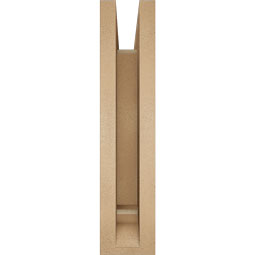 Ekena Millwork - BKTUR0352X16X16OLY01RCPR - Timberthane Faux Wood Olympic Style Bracket w/ Offset Brace, Traditional Ends, 3 1/2"W x 16"D x 16"H, Primed Tan