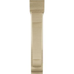 Ekena Millwork - BKTUR0352X16X20OLY01RCPR - Timberthane Faux Wood Olympic Style Bracket w/ Offset Brace, Traditional Ends, 3 1/2"W x 16"D x 20"H, Primed Tan