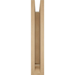Ekena Millwork - BKTUR0352X16X20OLY01RCPR - Timberthane Faux Wood Olympic Style Bracket w/ Offset Brace, Traditional Ends, 3 1/2"W x 16"D x 20"H, Primed Tan