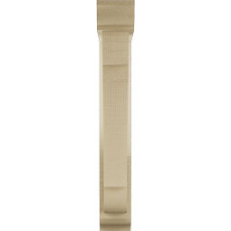 Ekena Millwork - BKTUR0352X16X24OLY01RCPR - Timberthane Faux Wood Olympic Style Bracket w/ Offset Brace, Traditional Ends, 3 1/2"W x 16"D x 24"H, Primed Tan