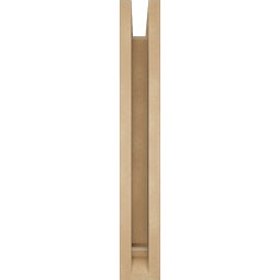 Ekena Millwork - BKTUR0352X16X24OLY01RCPR - Timberthane Faux Wood Olympic Style Bracket w/ Offset Brace, Traditional Ends, 3 1/2"W x 16"D x 24"H, Primed Tan