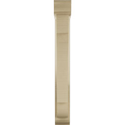 Ekena Millwork - BKTUR0352X16X28OLY01RCPR - Timberthane Faux Wood Olympic Style Bracket w/ Offset Brace, Traditional Ends, 3 1/2"W x 16"D x 28"H, Primed Tan