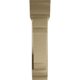 Ekena Millwork - BKTUROOLY00 - Timberthane Rough Cedar Faux Wood Olympic Traditional Bracket w/ Offset Brace