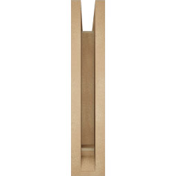 Ekena Millwork - BKTUR0352X18X18OLY01RCPR - Timberthane Faux Wood Olympic Style Bracket w/ Offset Brace, Traditional Ends, 3 1/2"W x 18"D x 18"H, Primed Tan