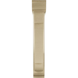 Ekena Millwork - BKTUR0352X18X22OLY01RCPR - Timberthane Faux Wood Olympic Style Bracket w/ Offset Brace, Traditional Ends, 3 1/2"W x 18"D x 22"H, Primed Tan