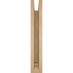 Ekena Millwork - BKTUR0352X18X22OLY01RCPR - Timberthane Faux Wood Olympic Style Bracket w/ Offset Brace, Traditional Ends, 3 1/2"W x 18"D x 22"H, Primed Tan