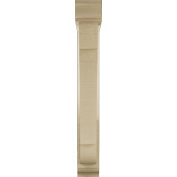 Ekena Millwork - BKTUR0352X18X26OLY01RCPR - Timberthane Faux Wood Olympic Style Bracket w/ Offset Brace, Traditional Ends, 3 1/2"W x 18"D x 26"H, Primed Tan