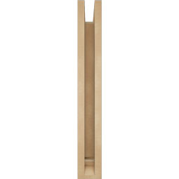Ekena Millwork - BKTUR0352X18X26OLY01RCPR - Timberthane Faux Wood Olympic Style Bracket w/ Offset Brace, Traditional Ends, 3 1/2"W x 18"D x 26"H, Primed Tan