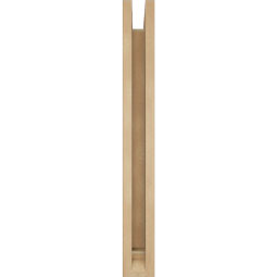 Ekena Millwork - BKTUR0352X18X30OLY01RCPR - Timberthane Faux Wood Olympic Style Bracket w/ Offset Brace, Traditional Ends, 3 1/2"W x 18"D x 30"H, Primed Tan