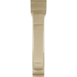Ekena Millwork - BKTUR0352X20X20OLY01RCPR - Timberthane Faux Wood Olympic Style Bracket w/ Offset Brace, Traditional Ends, 3 1/2"W x 20"D x 20"H, Primed Tan
