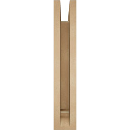 Ekena Millwork - BKTUR0352X20X20OLY01RCPR - Timberthane Faux Wood Olympic Style Bracket w/ Offset Brace, Traditional Ends, 3 1/2"W x 20"D x 20"H, Primed Tan