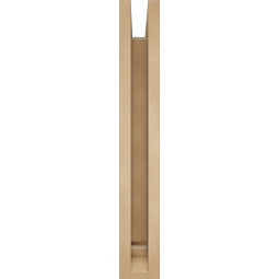 Ekena Millwork - BKTUR0352X20X24OLY01RCPR - Timberthane Faux Wood Olympic Style Bracket w/ Offset Brace, Traditional Ends, 3 1/2"W x 20"D x 24"H, Primed Tan