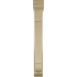 Ekena Millwork - BKTUR0352X20X28OLY01RCPR - Timberthane Faux Wood Olympic Style Bracket w/ Offset Brace, Traditional Ends, 3 1/2"W x 20"D x 28"H, Primed Tan