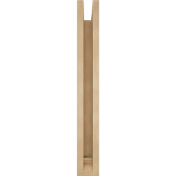 Ekena Millwork - BKTUR0352X20X28OLY01RCPR - Timberthane Faux Wood Olympic Style Bracket w/ Offset Brace, Traditional Ends, 3 1/2"W x 20"D x 28"H, Primed Tan
