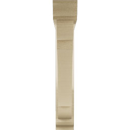 Ekena Millwork - BKTUR0352X22X22OLY01RCPR - Timberthane Faux Wood Olympic Style Bracket w/ Offset Brace, Traditional Ends, 3 1/2"W x 22"D x 22"H, Primed Tan