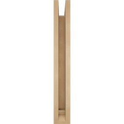 Ekena Millwork - BKTUR0352X22X26OLY01RCPR - Timberthane Faux Wood Olympic Style Bracket w/ Offset Brace, Traditional Ends, 3 1/2"W x 22"D x 26"H, Primed Tan