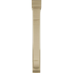 Ekena Millwork - BKTUR0352X22X30OLY01RCPR - Timberthane Faux Wood Olympic Style Bracket w/ Offset Brace, Traditional Ends, 3 1/2"W x 22"D x 30"H, Primed Tan