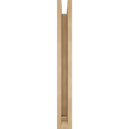Ekena Millwork - BKTUR0352X22X30OLY01RCPR - Timberthane Faux Wood Olympic Style Bracket w/ Offset Brace, Traditional Ends, 3 1/2"W x 22"D x 30"H, Primed Tan