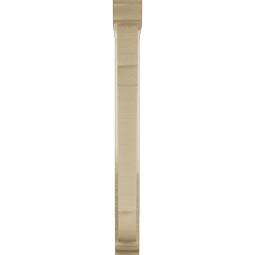 Ekena Millwork - BKTUR0352X22X34OLY01RCPR - Timberthane Faux Wood Olympic Style Bracket w/ Offset Brace, Traditional Ends, 3 1/2"W x 22"D x 34"H, Primed Tan