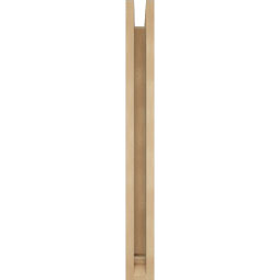 Ekena Millwork - BKTUR0352X22X34OLY01RCPR - Timberthane Faux Wood Olympic Style Bracket w/ Offset Brace, Traditional Ends, 3 1/2"W x 22"D x 34"H, Primed Tan