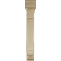 Ekena Millwork - BKTUR0352X24X24OLY01RCPR - Timberthane Faux Wood Olympic Style Bracket w/ Offset Brace, Traditional Ends, 3 1/2"W x 24"D x 24"H, Primed Tan