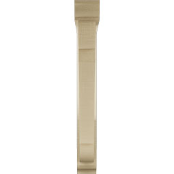 Ekena Millwork - BKTUR0352X24X28OLY01RCPR - Timberthane Faux Wood Olympic Style Bracket w/ Offset Brace, Traditional Ends, 3 1/2"W x 24"D x 28"H, Primed Tan