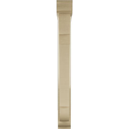 Ekena Millwork - BKTUR0352X24X32OLY01RCPR - Timberthane Faux Wood Olympic Style Bracket w/ Offset Brace, Traditional Ends, 3 1/2"W x 24"D x 32"H, Primed Tan