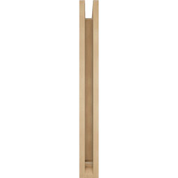 Ekena Millwork - BKTUR0352X24X32OLY01RCPR - Timberthane Faux Wood Olympic Style Bracket w/ Offset Brace, Traditional Ends, 3 1/2"W x 24"D x 32"H, Primed Tan