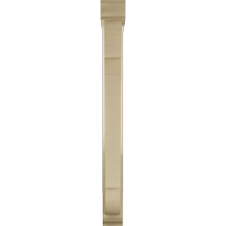 Ekena Millwork - BKTUR0352X24X36OLY01RCPR - Timberthane Faux Wood Olympic Style Bracket w/ Offset Brace, Traditional Ends, 3 1/2"W x 24"D x 36"H, Primed Tan