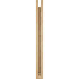 Ekena Millwork - BKTUR0352X24X36OLY01RCPR - Timberthane Faux Wood Olympic Style Bracket w/ Offset Brace, Traditional Ends, 3 1/2"W x 24"D x 36"H, Primed Tan