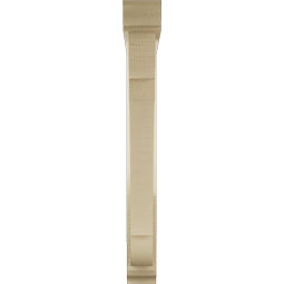 Ekena Millwork - BKTUR0352X26X30OLY01RCPR - Timberthane Faux Wood Olympic Style Bracket w/ Offset Brace, Traditional Ends, 3 1/2"W x 26"D x 30"H, Primed Tan