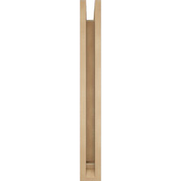 Ekena Millwork - BKTUR0352X26X30OLY01RCPR - Timberthane Faux Wood Olympic Style Bracket w/ Offset Brace, Traditional Ends, 3 1/2"W x 26"D x 30"H, Primed Tan