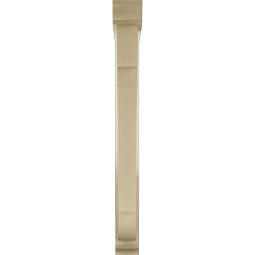 Ekena Millwork - BKTUR0352X26X34OLY01RCPR - Timberthane Faux Wood Olympic Style Bracket w/ Offset Brace, Traditional Ends, 3 1/2"W x 26"D x 34"H, Primed Tan