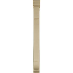 Ekena Millwork - BKTUR0352X26X38OLY01RCPR - Timberthane Faux Wood Olympic Style Bracket w/ Offset Brace, Traditional Ends, 3 1/2"W x 26"D x 38"H, Primed Tan