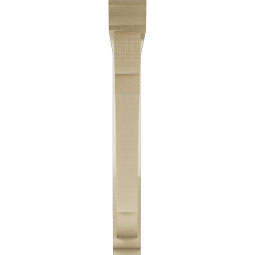 Ekena Millwork - BKTUR0352X28X28OLY01RCPR - Timberthane Faux Wood Olympic Style Bracket w/ Offset Brace, Traditional Ends, 3 1/2"W x 28"D x 28"H, Primed Tan