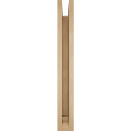 Ekena Millwork - BKTUR0352X28X28OLY01RCPR - Timberthane Faux Wood Olympic Style Bracket w/ Offset Brace, Traditional Ends, 3 1/2"W x 28"D x 28"H, Primed Tan