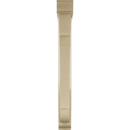 Ekena Millwork - BKTUR0352X28X32OLY01RCPR - Timberthane Faux Wood Olympic Style Bracket w/ Offset Brace, Traditional Ends, 3 1/2"W x 28"D x 32"H, Primed Tan