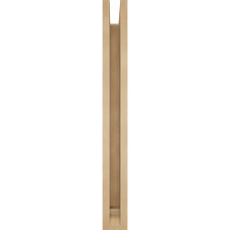 Ekena Millwork - BKTUR0352X28X32OLY01RCPR - Timberthane Faux Wood Olympic Style Bracket w/ Offset Brace, Traditional Ends, 3 1/2"W x 28"D x 32"H, Primed Tan