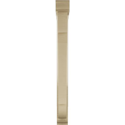 Ekena Millwork - BKTUR0352X28X36OLY01RCPR - Timberthane Faux Wood Olympic Style Bracket w/ Offset Brace, Traditional Ends, 3 1/2"W x 28"D x 36"H, Primed Tan