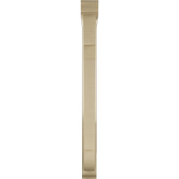 Ekena Millwork - BKTUR0352X28X40OLY01RCPR - Timberthane Faux Wood Olympic Style Bracket w/ Offset Brace, Traditional Ends, 3 1/2"W x 28"D x 40"H, Primed Tan