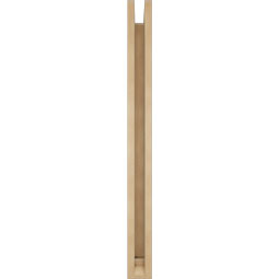 Ekena Millwork - BKTUR0352X28X40OLY01RCPR - Timberthane Faux Wood Olympic Style Bracket w/ Offset Brace, Traditional Ends, 3 1/2"W x 28"D x 40"H, Primed Tan