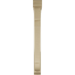 Ekena Millwork - BKTUR0352X30X34OLY01RCPR - Timberthane Faux Wood Olympic Style Bracket w/ Offset Brace, Traditional Ends, 3 1/2"W x 30"D x 34"H, Primed Tan
