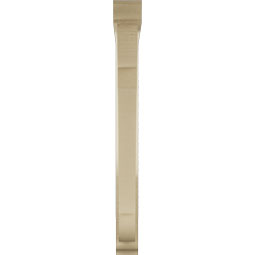 Ekena Millwork - BKTUR0352X30X36OLY01RCPR - Timberthane Faux Wood Olympic Style Bracket w/ Offset Brace, Traditional Ends, 3 1/2"W x 30"D x 36"H, Primed Tan