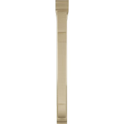 Ekena Millwork - BKTUR0352X30X38OLY01RCPR - Timberthane Faux Wood Olympic Style Bracket w/ Offset Brace, Traditional Ends, 3 1/2"W x 30"D x 38"H, Primed Tan