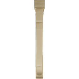 Ekena Millwork - BKTUR0352X32X32OLY01RCPR - Timberthane Faux Wood Olympic Style Bracket w/ Offset Brace, Traditional Ends, 3 1/2"W x 32"D x 32"H, Primed Tan