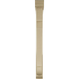 Ekena Millwork - BKTUR0352X32X36OLY01RCPR - Timberthane Faux Wood Olympic Style Bracket w/ Offset Brace, Traditional Ends, 3 1/2"W x 32"D x 36"H, Primed Tan