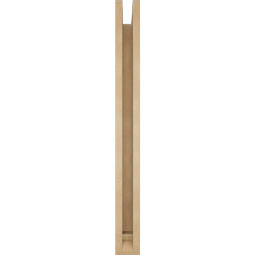 Ekena Millwork - BKTUR0352X32X36OLY01RCPR - Timberthane Faux Wood Olympic Style Bracket w/ Offset Brace, Traditional Ends, 3 1/2"W x 32"D x 36"H, Primed Tan